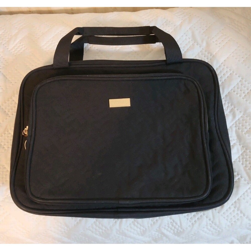 Black Travel Toiletry Bag Hanging Makeup Organizer Cosmetic Case 12"x9"x4" NWOT